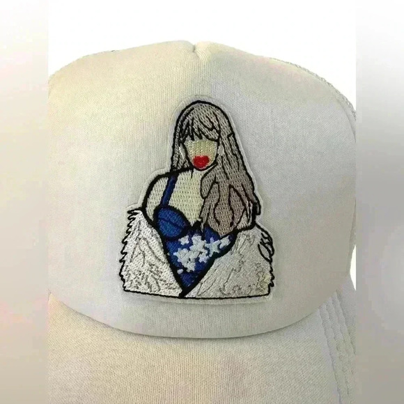 SWIFTIE Patch White Hat, Custom Hat, Trucker Cap, Gift Idea New - Picture 2 of 3